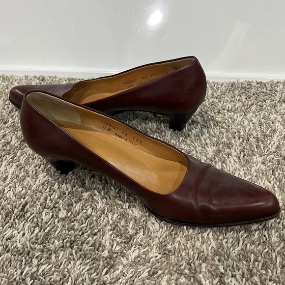 Bally Marni Brown Kitten Heels Made in Italy Sz. 7 - Picture 7 of 8